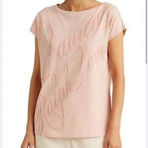 Lauren Ralph Lauren Logo Pink T Shirrt NWT